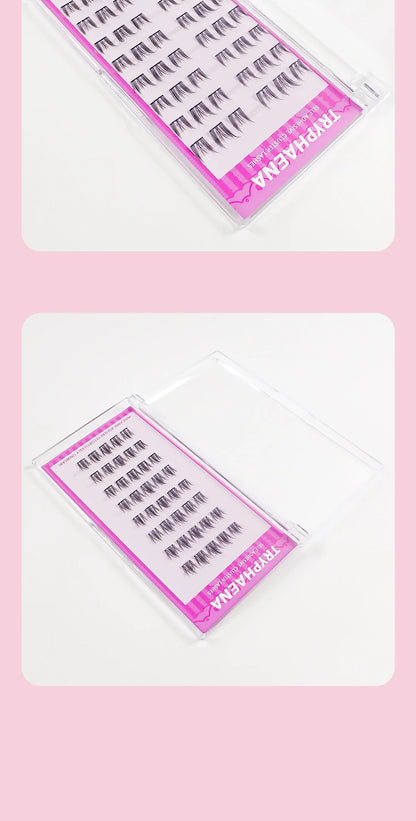 Self Adhesive Lash Cluster Set Korean Manga Style Natural Wispy Individual Eyelashes