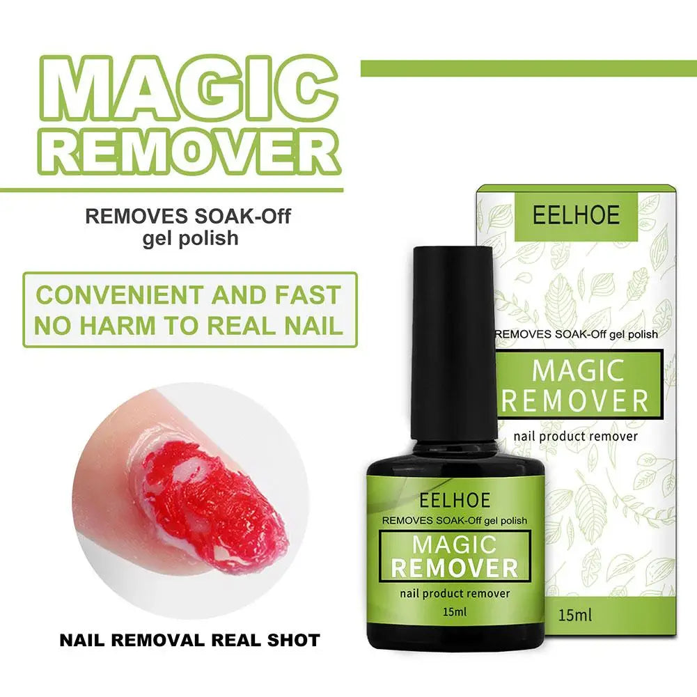 Eelhoe Magic Remover nail product remover with bottle and packaging on a white background