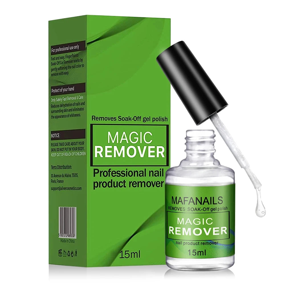 Mafanails Magic Remover nail product remover with packaging on a white background
