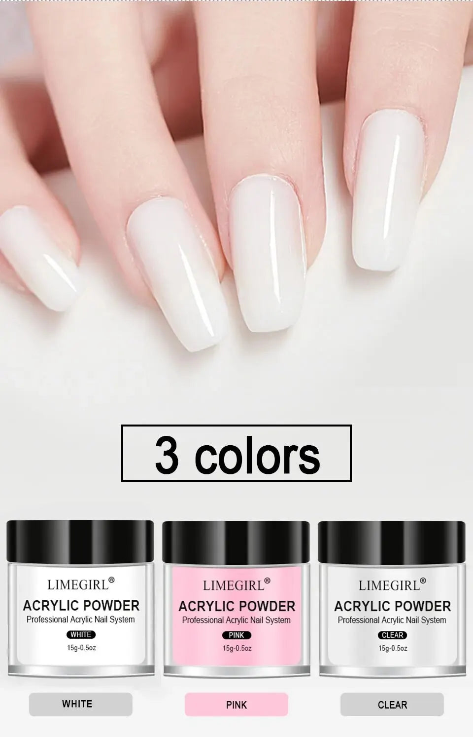Acrylic Nail Powder and Liquid Monomer Manicure Kit for Nail Art