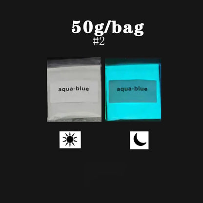 50g Neon Glow in the Dark Nail Glitter Powder Set 12 Colors