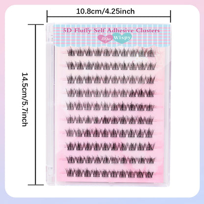 Self Adhesive No Glue Reusable Cluster False Eyelashes Natural Soft Lashes