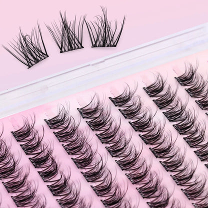 Self Adhesive No Glue Reusable Cluster False Eyelashes Natural Soft Lashes