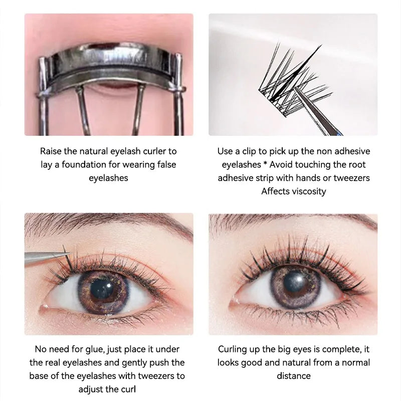Gege Bear No Glue False Eyelashes Easy Application Natural Look Beginner Friendly