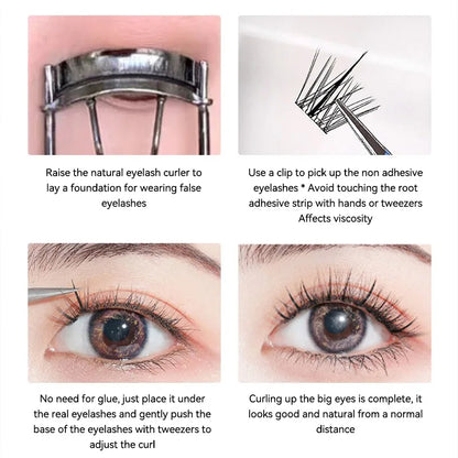 Gege Bear No Glue False Eyelashes Easy Application Natural Look Beginner Friendly