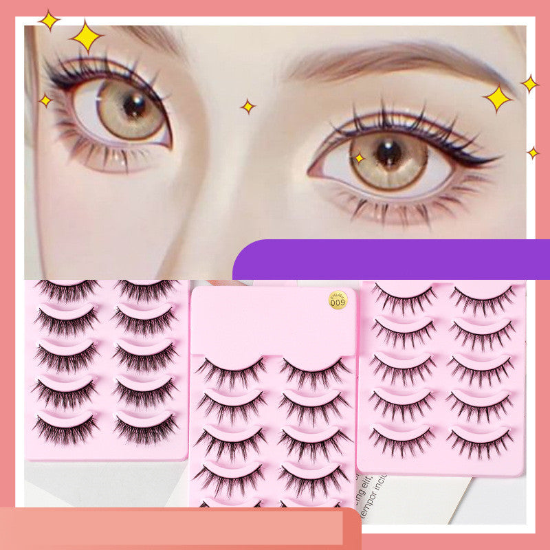 5 Pairs Manga Style Wispy False Eyelashes for Anime Cosplay